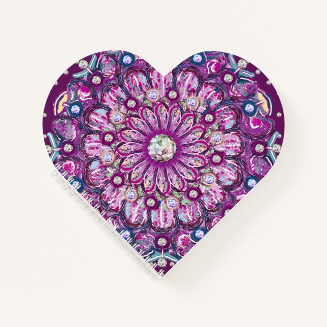 Cardinal Red Rosace Notebook (Front)