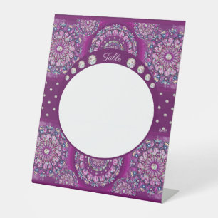 Cardinal Red Rosace Pedestal Sign