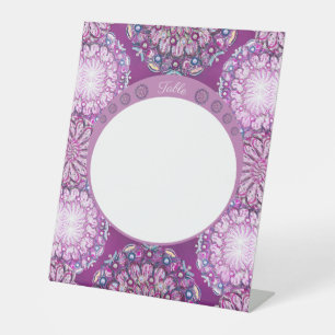 Cardinal Red Rosace Pedestal Sign