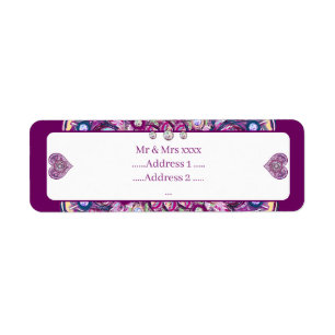 Cardinal red Rosace Return Address Label