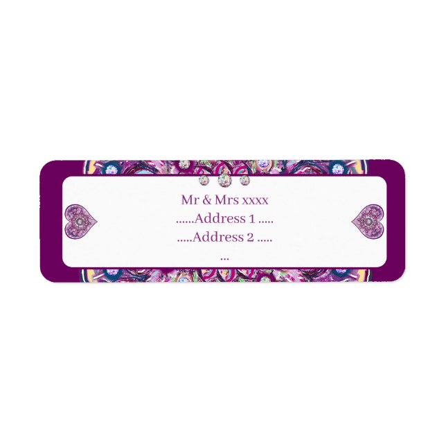 Cardinal red Rosace Return Address Label (Front)