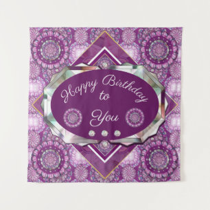 Cardinal Red Rosace Tapestry