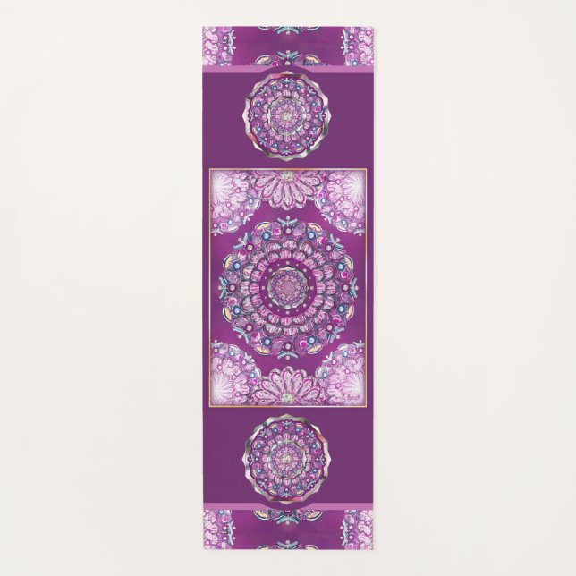 Cardinal Red Rosace Yoga Mat (Front)