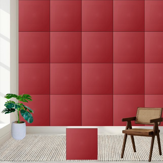 Cardinal Red Solid Colour Ceramic Tile (Cardinal Red Solid Color Ceramic Tile)