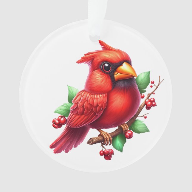 Cardinal Redbird - TRANSFER IT! Ornament (Front)