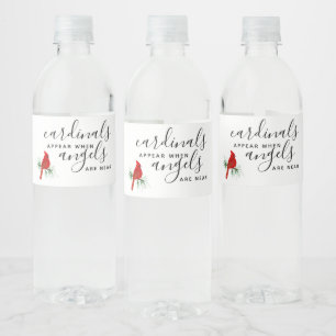 Cardinal Remembrance Celebration of Life Water Bottle Label