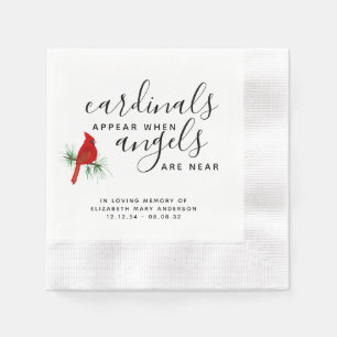 Cardinal Remembrance Tribute Napkins