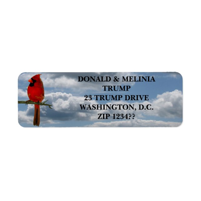 CARDINAL RETURN ADDRESS LABEL (Front)