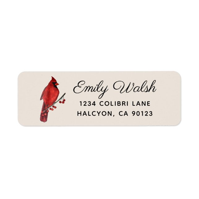 Cardinal Return Address Label (Front)