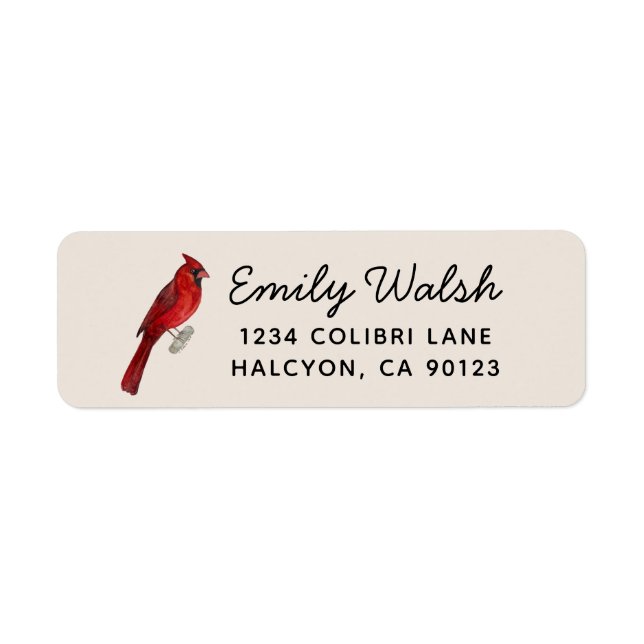 Cardinal Return Address Label (Front)