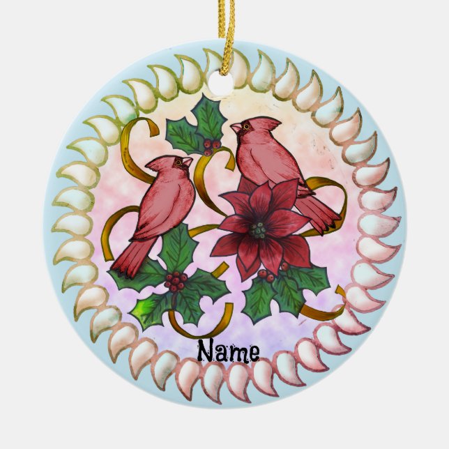 Cardinal Ribbons ornament (Front)