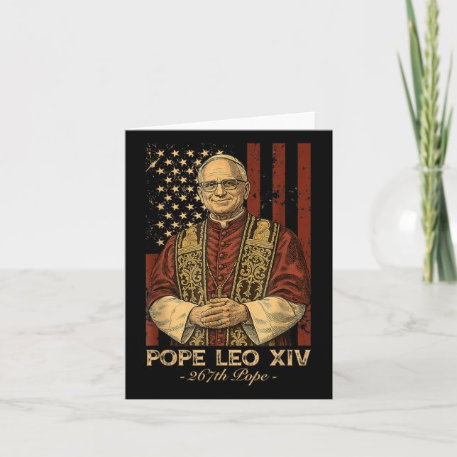 Cardinal Robert Francis Prevost Pope Leo Xiv Ameri Card (Front)