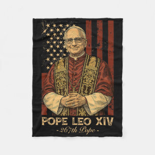 Cardinal Robert Francis Prevost Pope Leo Xiv Ameri Fleece Blanket