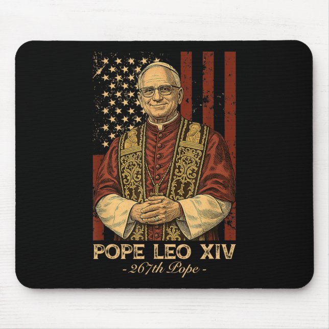 Cardinal Robert Francis Prevost Pope Leo Xiv Ameri Mouse Pad (Front)