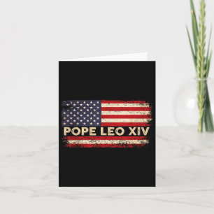 Cardinal Robert Prevost Pope Leo Xiv 2025 Us Flag Card