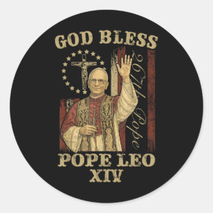 Cardinal Robert Prevost Pope Leo Xiv 2  Classic Round Sticker