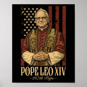 Cardinal Robert Prevost Pope Leo Xiv  Poster