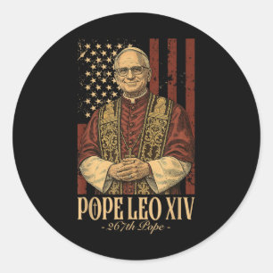 Cardinal Robert Prevost Shirt Pope Leo Xiv 5  Classic Round Sticker