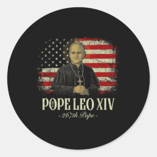 Cardinal Robert Prevost Shirt Pope Leo Xiv America Classic Round Sticker