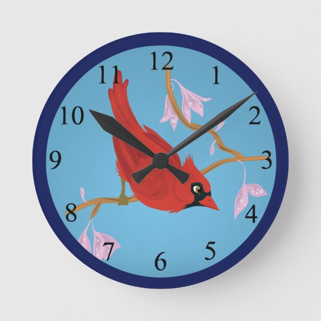 Cardinal Round Clock (Front)