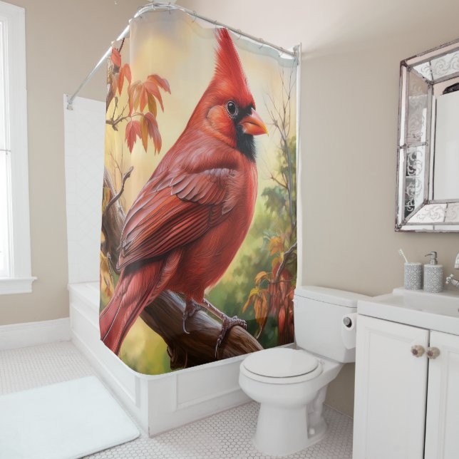 Cardinal Shower Curtain (In Situ)