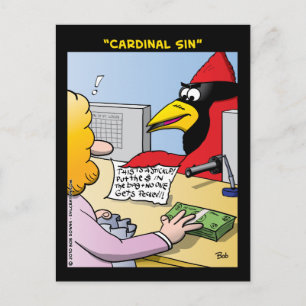 "Cardinal Sin" Postcard