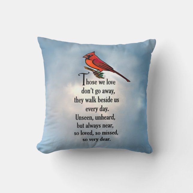 Cardinal "So Loved" Poem Cushion (Front)