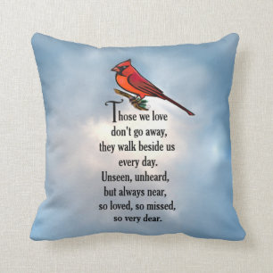 Cardinal "So Loved" Poem Cushion