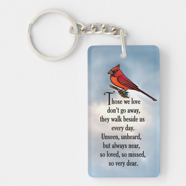 Cardinal "So Loved" Poem Key Ring (Front)