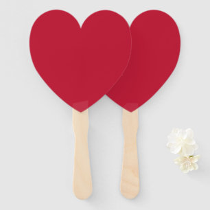 Cardinal (solid colour) hand fan
