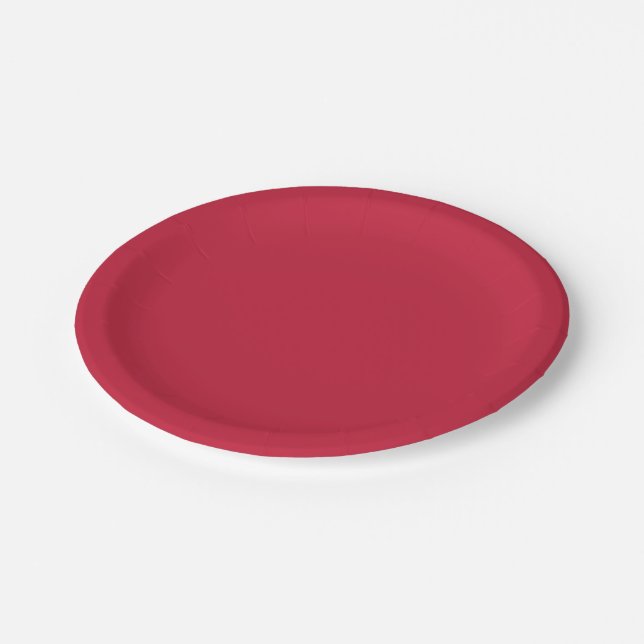 Cardinal (solid colour)  paper plate (Angled)