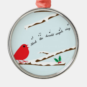 Cardinal Song Premium Christmas Ornament