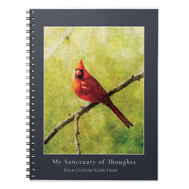 Cardinal Songbird Notebook | Nature Art Journal (Front)