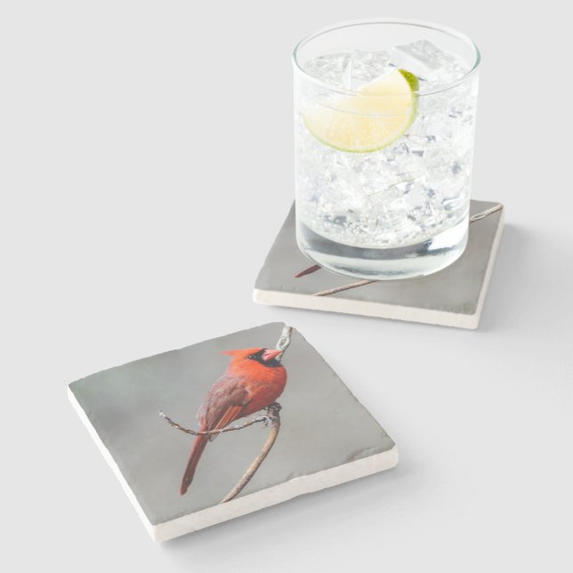 Cardinal Stone Coaster (Side)