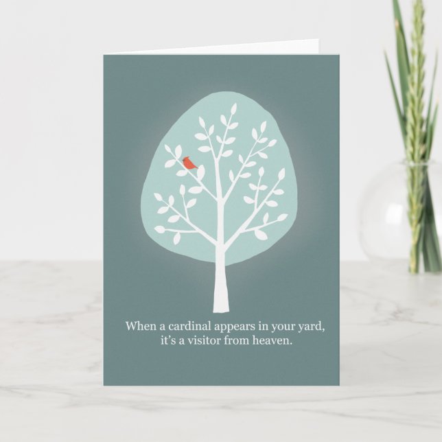 Cardinal Sympathy bereavement Sorry for your loss Card (Front)