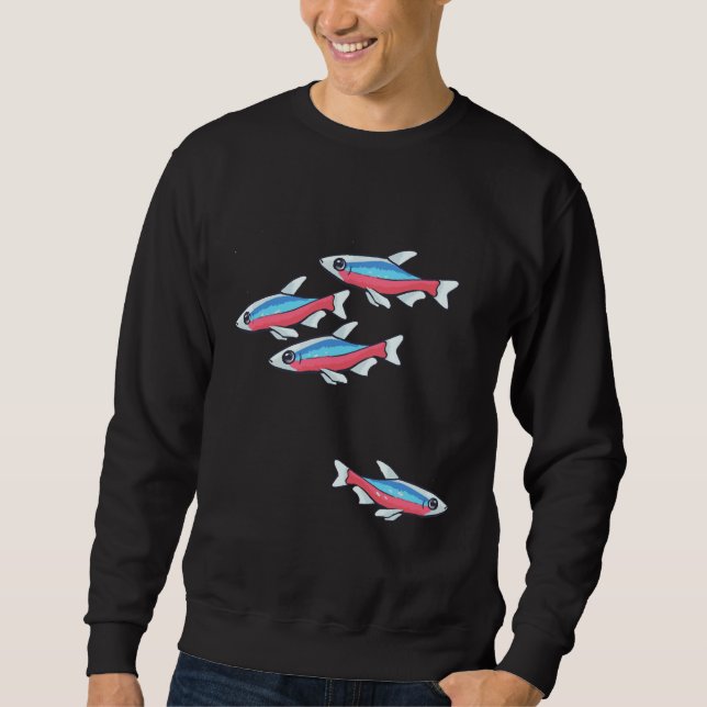 Cardinal Tetra Schooling Tetra Community Fish Sweatshirt (Front)