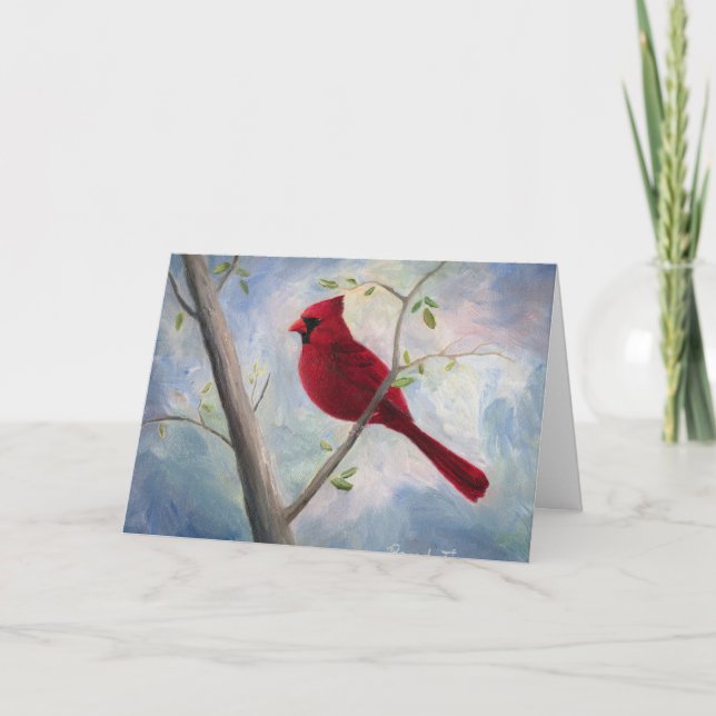 cardinal thinking of you card (Front)
