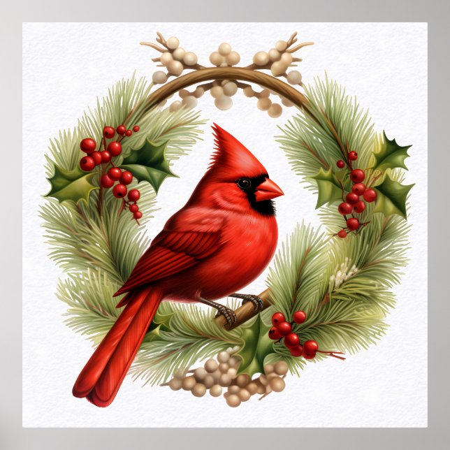 Cardinal Throw Pillow Poster (Front)