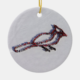 Cardinal two-sided ornament