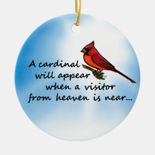 Cardinal, Visitor from Heaven Ceramic Ornament