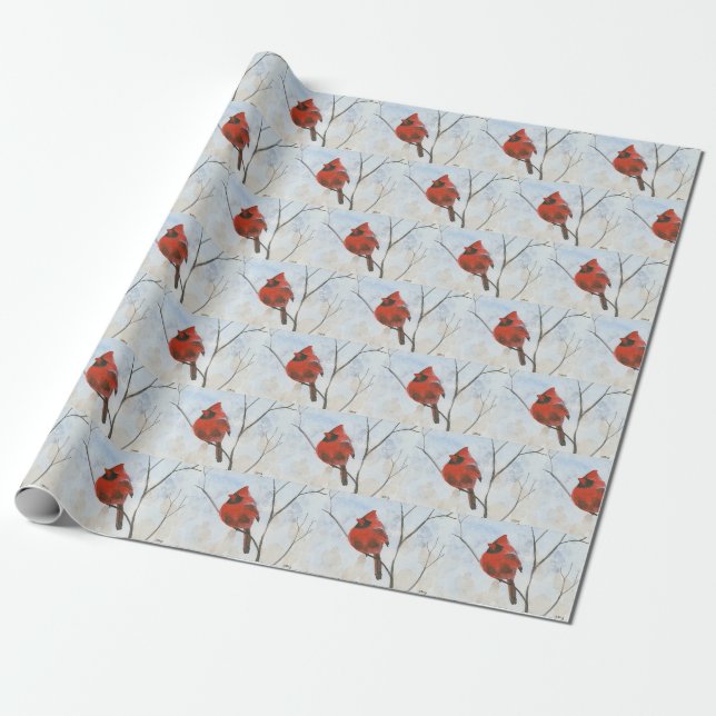 Cardinal Wrapping Paper (Unrolled)