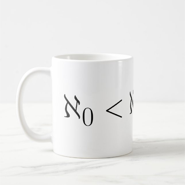Cardinality of infinite sets coffee mug (Left)