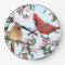 Cardinals and Apple Blossoms Wall Clock