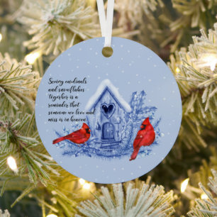 Cardinals and Snowflakes Ornament