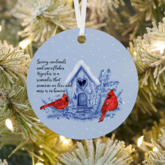 Cardinals and Snowflakes Ornament