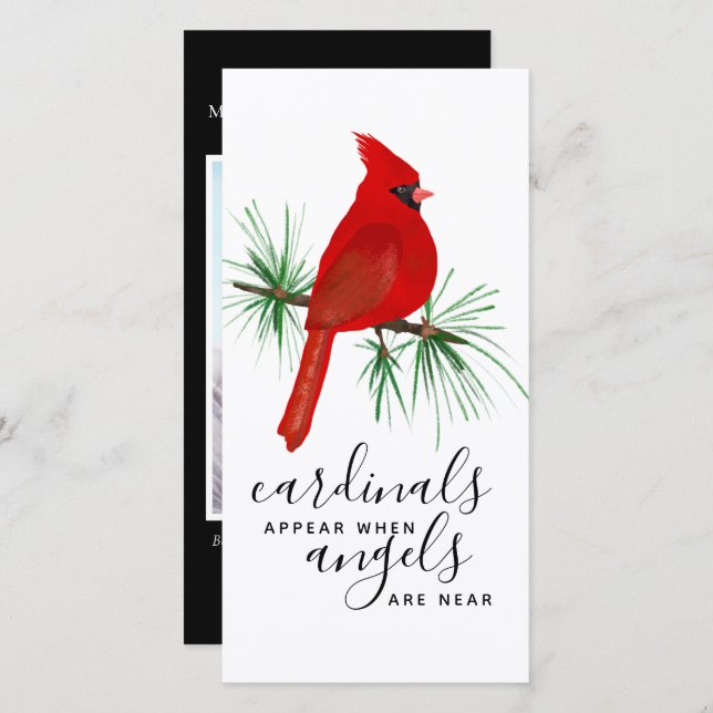 Cardinals Appear Angels Photo Memorial Bookmark (Front/Back)