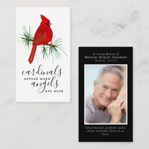 Cardinals Appear Angels Photo Memorial Card