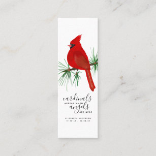 Cardinals Appear When Angels are Near Bookmark Mini Business Card