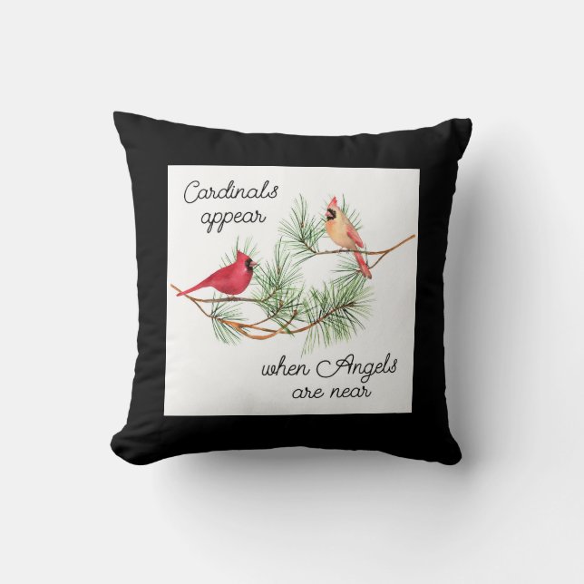 Cardinals appear when Angels are near Cushion (Front)