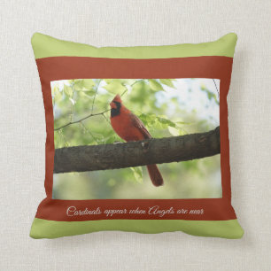 Cardinals appear when angels are near! cushion